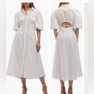 Bardot white cotton dress
